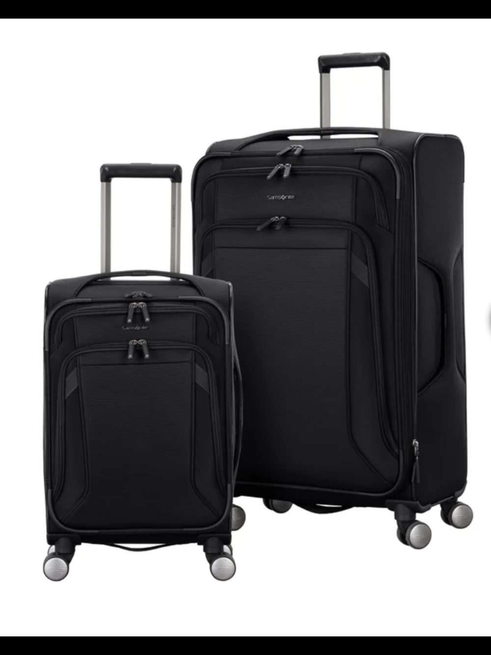 Samsonite Black Softside 2-Piece Luggage Set Excellent Condition